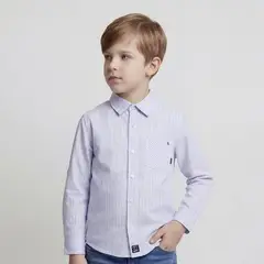 CONIGLIO - Camisa para Niño de Rayas Manga larga de Algodón