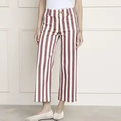 BASEMENT - Pantalón Crop Mujer Tiro medio de Algodón