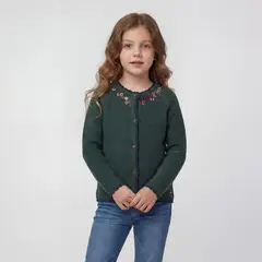 CONIGLIO - Saco para Niña con Flores de Algodón
