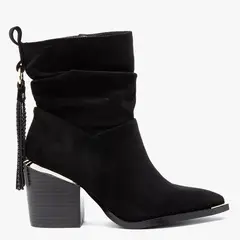 MOSSIMO - Botas para Mujer con tacón Cónico Alma Negras