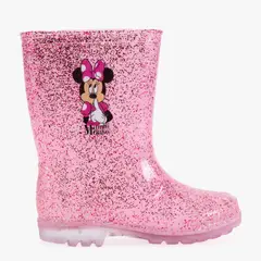 DISNEY - Botas de lluvia con luces Minnie Mouse Niña