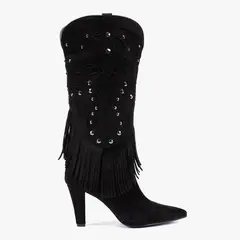 MOSSIMO - Botas para Mujer con tacón Cónico Cristi Negras