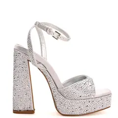 MOSSIMO - Sandalias para Mujer con tacón Cuadrado Sa Stil
