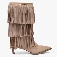 MOSSIMO - Botas para Mujer con tacón Aguja Fringes