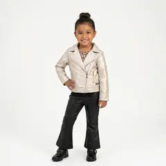 BARBIE - Chaqueta para Niña Efecto cuero