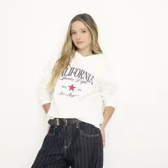 SYBILLA - Hoodie Mujer con Estampado de Algodón