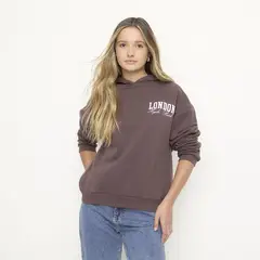 SYBILLA - Hoodie Mujer con Estampado de Algodón