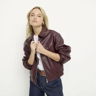 SYBILLA - Chaqueta Efecto cuero Mujer