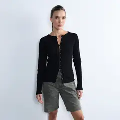 DENIMLAB - Saco Mujer Tejido Manga Larga De Algodón
