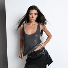 DENIMLAB - Blusa Mujer con Lentejuelas Sin mangas