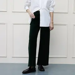 BASEMENT - Pantalón Wide leg Mujer Tiro medio