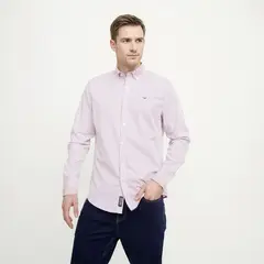 UNIVERSITY CLUB - Camisa Casual Hombre Manga Larga De Algodón