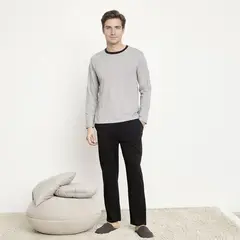 NEWPORT - Pijama Hombre Largo Manga Larga De Algodón