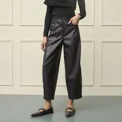 BASEMENT - Pantalón Wide Leg Mujer Tiro Medio