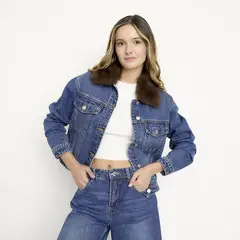 SYBILLA - Chaqueta de jean Mujer de Algodón