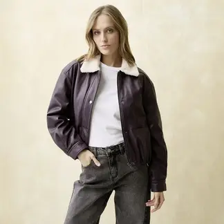 UNIVERSITY CLUB - Chaqueta Efecto cuero Mujer