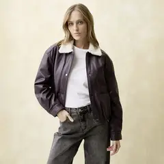 UNIVERSITY CLUB - Chaqueta Efecto cuero Mujer