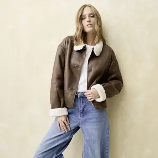 UNIVERSITY CLUB - Chaqueta Efecto cuero Mujer