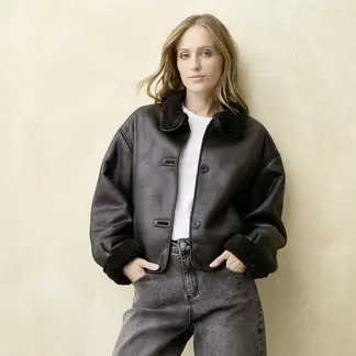 UNIVERSITY CLUB - Chaqueta Efecto cuero Mujer
