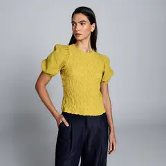 BASEMENT - Blusa Mujer Manga Corta De Algodón