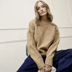 BASEMENT - Saco Mujer Tejido