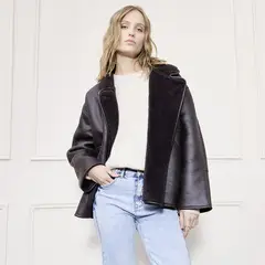 BASEMENT - Chaqueta Mujer Efecto cuero