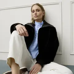 BASEMENT - Chaqueta Mujer Efecto pelo