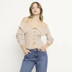 SYBILLA - Saco Mujer Tejido de Algodón