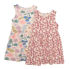 YAMP - Vestido para Niña Medio de Algodón
