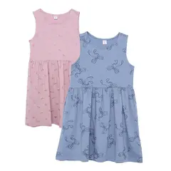 YAMP - Vestido para Niña Medio de Algodón