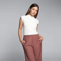 BASEMENT - Blusa Mujer Manga Corta De Algodón