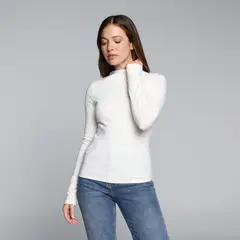 BASEMENT - Blusa Mujer Manga Larga De Algodón