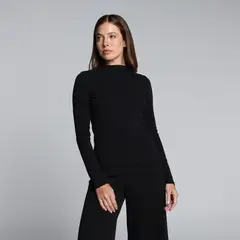 BASEMENT - Blusa Mujer Manga Larga De Algodón