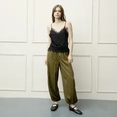 BASEMENT - Pantalón Balloon Mujer Tiro medio
