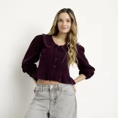 SYBILLA - Blusa Mujer Manga 3/4 De Algodón