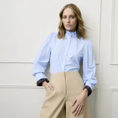 BASEMENT - Camisa Mujer Manga larga de Algodón