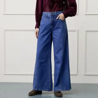 BASEMENT - Jean Wide leg Mujer de Algodón