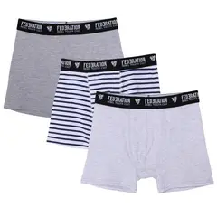 FEDERATION - Boxer para Niño Pack de 3 unidades de Algodón