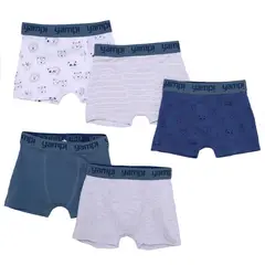 YAMP - Boxer para Niño Pack de 5 unidades de Algodón