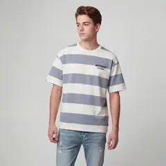 FEDERATION - Camiseta para Niño de Rayas Manga corta de Algodón