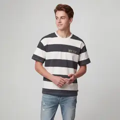 FEDERATION - Camiseta para Niño de Rayas Manga corta de Algodón