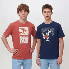 DOO AUSTRALIA - Camiseta para Niño Pack de Dos Unidades Manga corta de Algodón