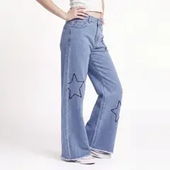 ELV - Jean para Niña con Taches de Algodón
