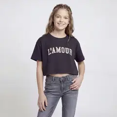 ELV - Camiseta para Niña Manga corta de Algodón