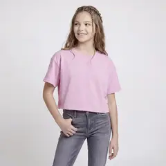 ELV - Camiseta para Niña Manga corta de Algodón
