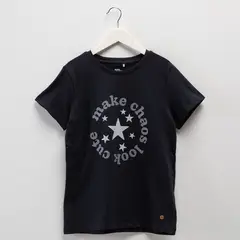 ELV - Camiseta para Niña Estampado Manga corta de Algodón