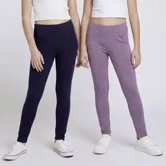 ELV - Pack de 2 Leggings para Niña de Algodón