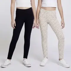 ELV - Pack de 2 Leggings para Niña de Algodón