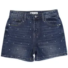 ELV - Short para Niña con Taches de Algodón