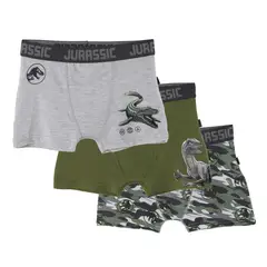 JURASSIC WORLD - Boxer para Niño Pack de 3 unidades de Algodón